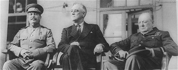 Stalin, Franklin Delano Roosevelt, Winston Churchill.