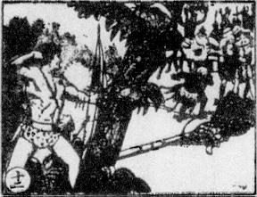 Card 12: Tarzan stood on the tree angerly, and he screamed Don't hurt them! He drew the bow and shot the arrow.